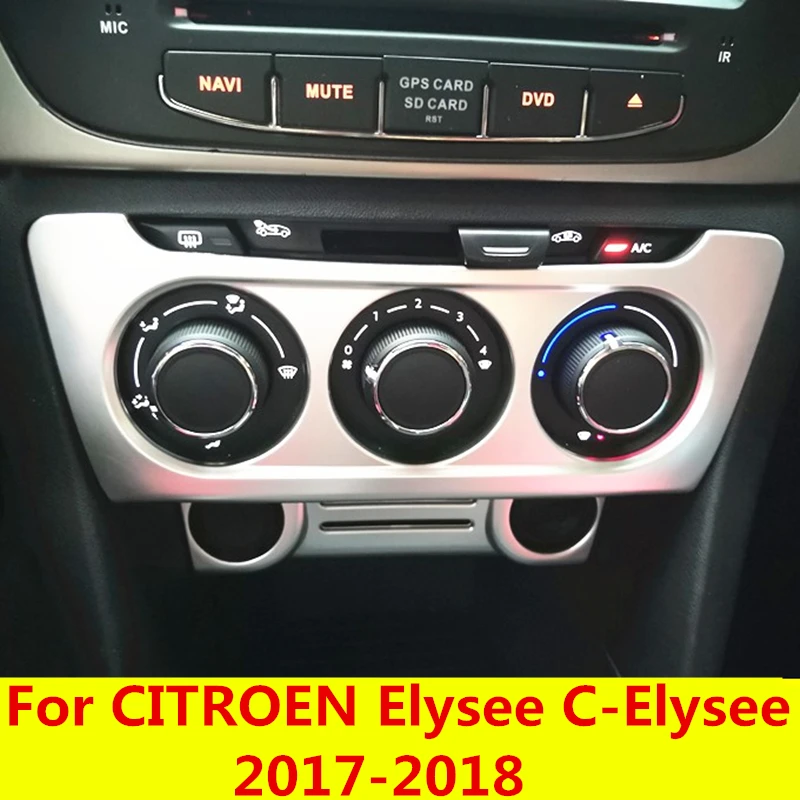 Interior Car Styling Air Condition Button Switch Decor Frame Cover Trim Sticker Chrome ABS For CITROEN Elysee C-Elysee 2017-2018
Interior Car Styling Air Condition Button Switch Decor Frame Cover Trim Sticker Chrome ABS For CITROEN Elysee C-Elysee 2017-2018