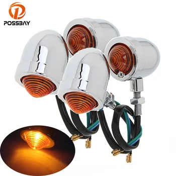 POSSBAY 4X Bullet Amber Bulb Motorcycle Turn Signal Flasher Light For Harley Bobber Chopper Custom Yamaha Kawasaki Suzuki BMW
POSSBAY 4X Bullet Amber Bulb Motorcycle Turn Signal Flasher Light For Harley Bobber Chopper Custom Yamaha Kawasaki Suzuki BMW