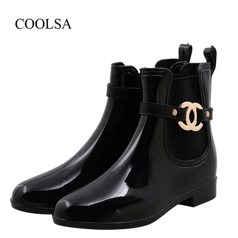 COOLSA Brand Women Rain Boots Ladies Walking Waterproof PVC Boots Women Boots Women Winter Ankle Matins Rainboots Big Size 36-41 
COOLSA Brand Women Rain Boots Ladies Walking Waterproof PVC Boots Women Boots Women Winter Ankle Matins Rainboots Big Size 36-41