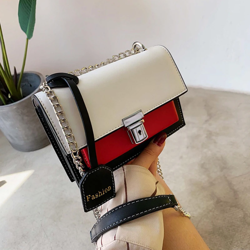 2019 New Ladies Bag Contrast Color Single Diagonal Cross-bag Bag Wild Lock Small Square Bag Chain Lock Shoulder Bag Suitable
2019 New Ladies Bag Contrast Color Single Diagonal Cross-bag Bag Wild Lock Small Square Bag Chain Lock Shoulder Bag Suitable