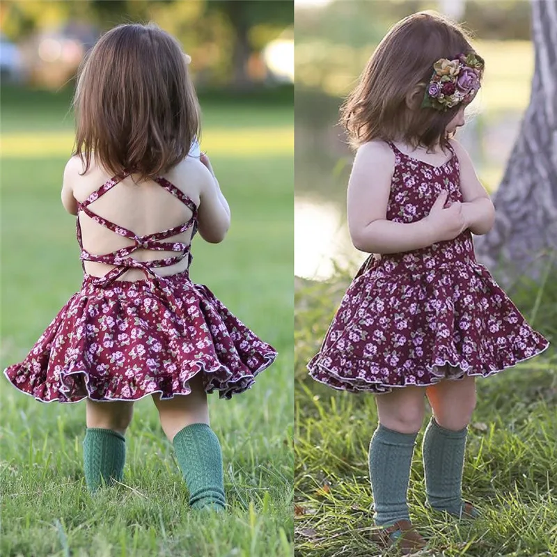 Baby Girls Dress Brand New Summer Beach Style Floral Party Backless Bandage Dress For Girls Vintage Toddler Girls Clothing 1-4T
Baby Girls Dress Brand New Summer Beach Style Floral Party Backless Bandage Dress For Girls Vintage Toddler Girls Clothing 1-4T