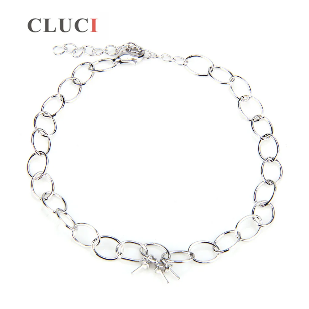 CLUCI Silver 925 Simple Lobster Clasp Bracelet for Women Pearl Charms Bracelet Mounting Jewelry
CLUCI Silver 925 Simple Lobster Clasp Bracelet for Women Pearl Charms Bracelet Mounting Jewelry