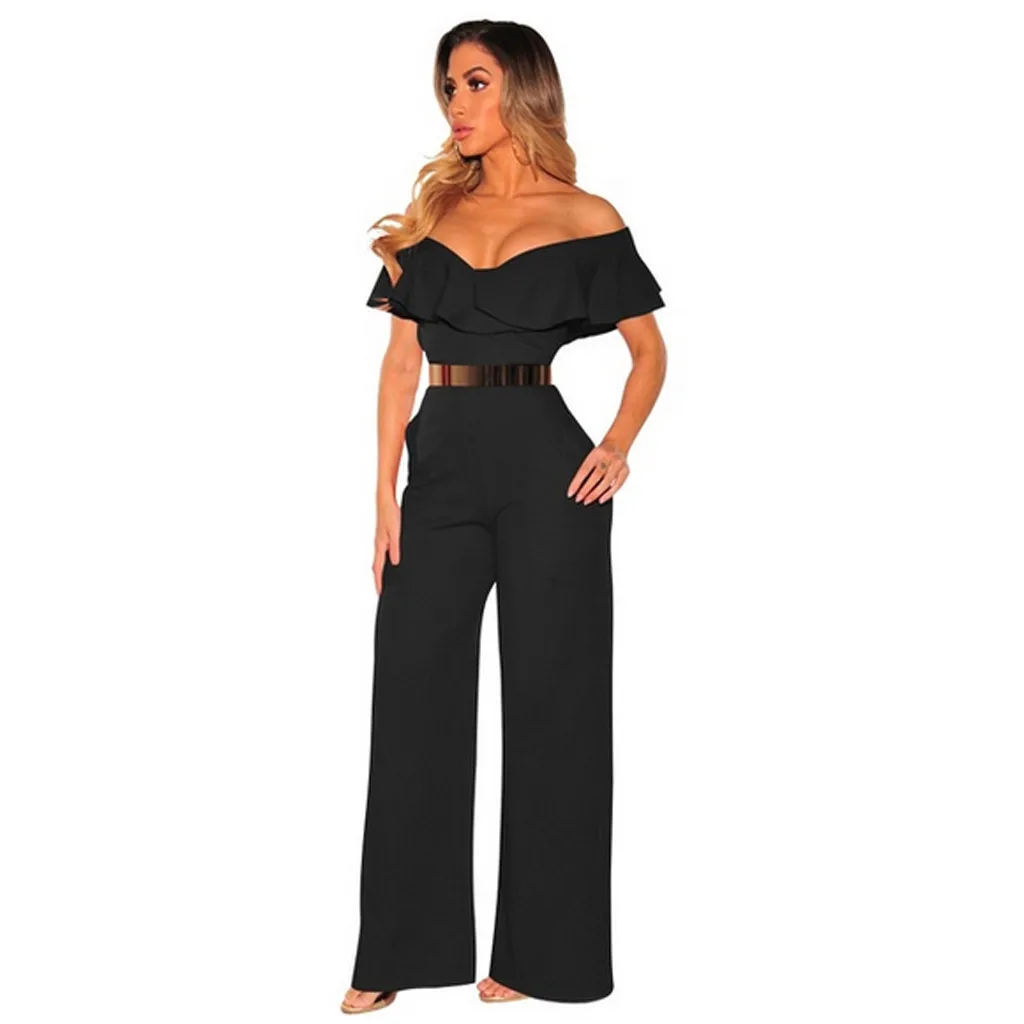 Women Fashion Off Shoulder Ruffles Long Sexy Backless Sleeve Bodycon Jumpsuit women overalls jumpsuit romper women #0314
Women Fashion Off Shoulder Ruffles Long Sexy Backless Sleeve Bodycon Jumpsuit women overalls jumpsuit romper women #0314