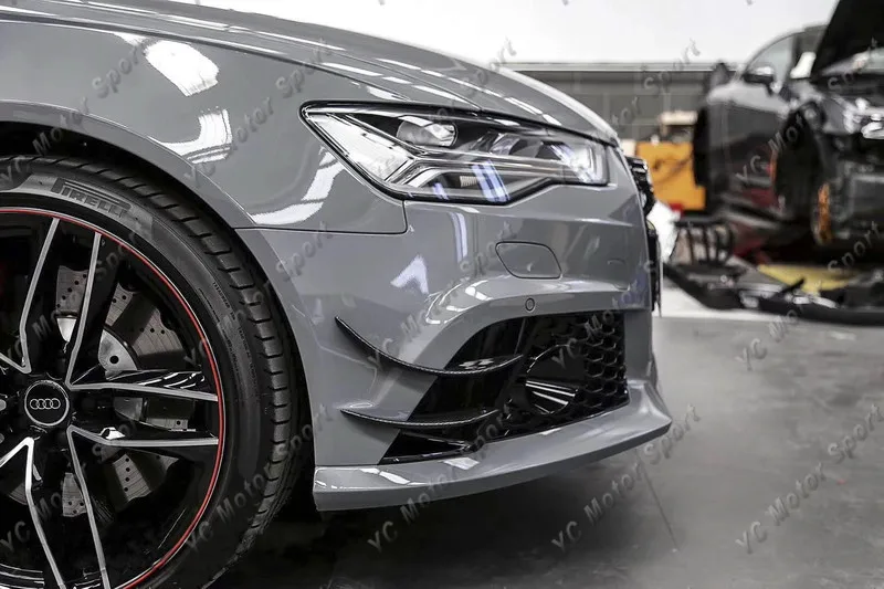 2013-2016 Audi A6 S6 RS6 RS6-Conversion Front Bumper ABT Style Canard CF (59)