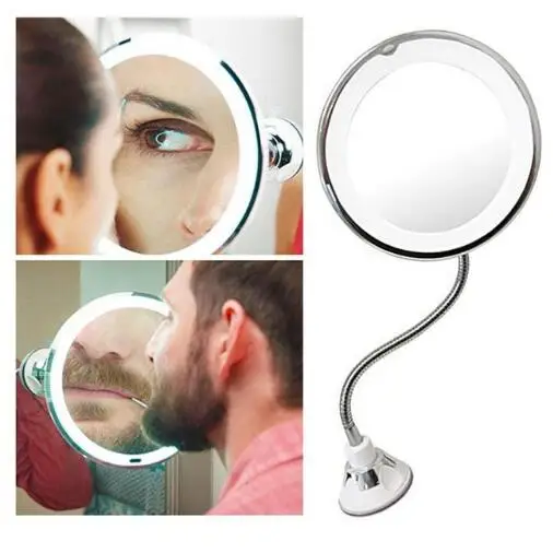 360 Rotation Flexible Gooseneck 10x Magnifying LED Lighted Bathroom Makeup Shaving Mirror Adjustable Bendable Gooseneck
360 Rotation Flexible Gooseneck 10x Magnifying LED Lighted Bathroom Makeup Shaving Mirror Adjustable Bendable Gooseneck