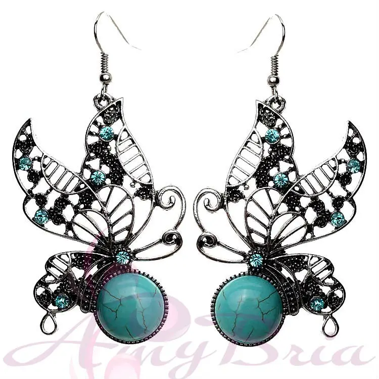 Charming butterfly tibetan silver earring with and crystal jewelry,min.order is $15(mix order) wholesale/
Charming butterfly tibetan silver earring with and crystal jewelry,min.order is $15(mix order) wholesale/