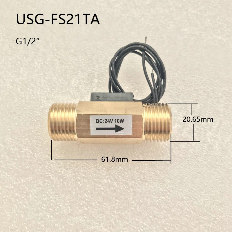 USG-FS21TA Flow Sensor Switch Reed Switch Brass Gravity Sensor Switch 1.5-12L/min DC24V 10W 2 wire Saier Sensor iSentrol
USG-FS21TA Flow Sensor Switch Reed Switch Brass Gravity Sensor Switch 1.5-12L/min DC24V 10W 2 wire Saier Sensor iSentrol