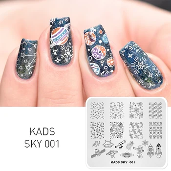 KADS New Arrival Sky 001 Design Fantasy World Moon&Star Pattern Print Stencil Nail Stamping Plate For Nail Art Decoration
KADS New Arrival Sky 001 Design Fantasy World Moon&Star Pattern Print Stencil Nail Stamping Plate For Nail Art Decoration