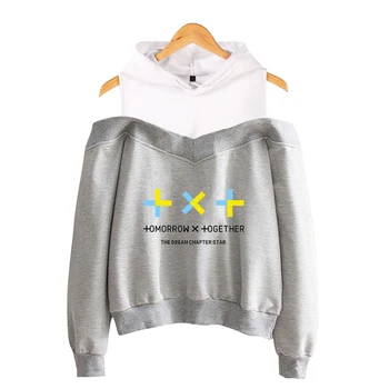 TXT Kpop sexy cool print Hoodie off shoulder Hoodies 2019 New Women Fashion Hoodies Casual Spring Autumn Clothing
TXT Kpop sexy cool print Hoodie off shoulder Hoodies 2019 New Women Fashion Hoodies Casual Spring Autumn Clothing