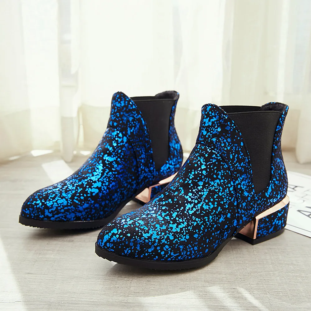2019 Women's Short Boots Sequins Ladies Autumn Club Party Boot Pointed Toe Bling Fashion Ankle Shoes Mid Heels Sexy Botas Warm
2019 Women's Short Boots Sequins Ladies Autumn Club Party Boot Pointed Toe Bling Fashion Ankle Shoes Mid Heels Sexy Botas Warm