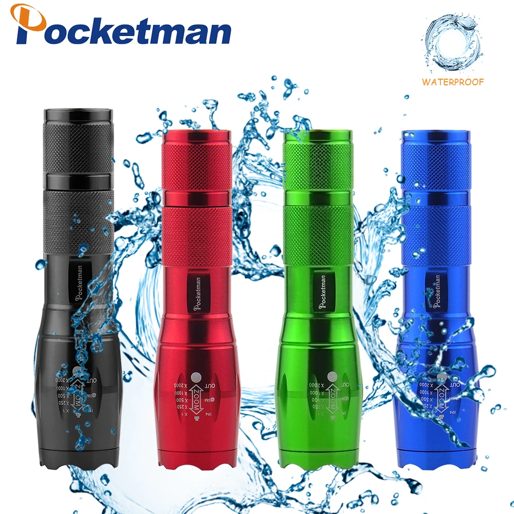 Ultra Bright Colorful Led flashlight 6000 LM linterna led torch T6 5 Switch Modes Zoomable Bicycle Light use 18650 battery
Ultra Bright Colorful Led flashlight 6000 LM linterna led torch T6 5 Switch Modes Zoomable Bicycle Light use 18650 battery