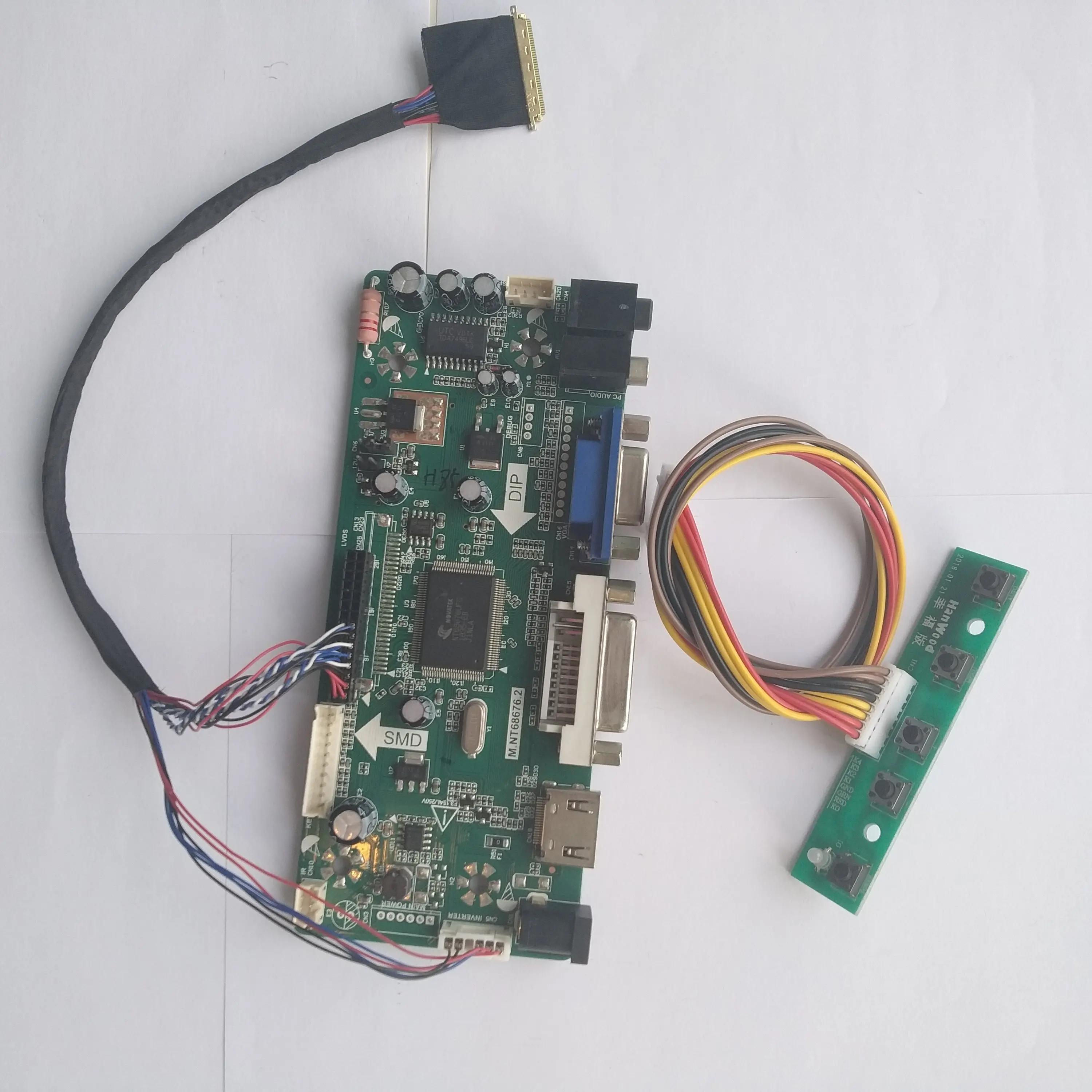 M. NT68676 набор драйверов плата контроллера для B156XW02 V0 1366X768 DIY DVI LED VGA LCD HDMI панель