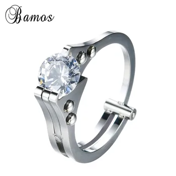Bamos Punk Handcuffs Eternity Love Ring Luxury White Zircon Solitaire Ring Unique Wedding Rings For Women Men Fashion Jewelry
Bamos Punk Handcuffs Eternity Love Ring Luxury White Zircon Solitaire Ring Unique Wedding Rings For Women Men Fashion Jewelry