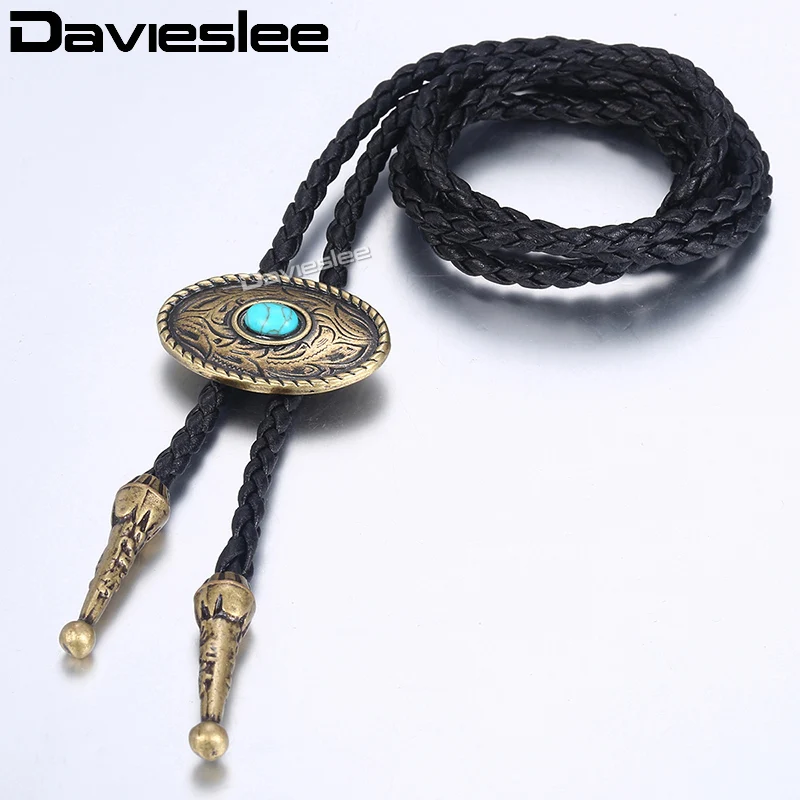 Davieslee Necklace For Men Women Oval Bolo Tie Pendant Bronze Silver Tone Leather Chain Adjustable LUNM34
Davieslee Necklace For Men Women Oval Bolo Tie Pendant Bronze Silver Tone Leather Chain Adjustable LUNM34