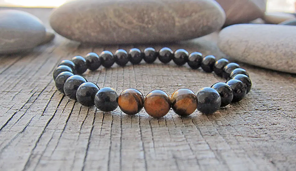 Fashion Black Onyx Bracelet Nature Tiger Eye Bracelet Mala Beads Bracelets Yoga Mala jewelry Black men bracelets Gifts for Men
Fashion Black Onyx Bracelet Nature Tiger Eye Bracelet Mala Beads Bracelets Yoga Mala jewelry Black men bracelets Gifts for Men