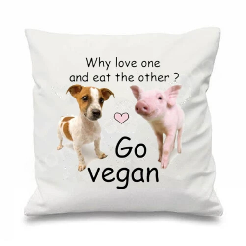 New Hot Vegan Gifts Decor Why Love One Eat the Other Quote Cushion Cover Throw Pillow Case Vegetarian Go Vegan Pillows Sham 18"
New Hot Vegan Gifts Decor Why Love One Eat the Other Quote Cushion Cover Throw Pillow Case Vegetarian Go Vegan Pillows Sham 18"