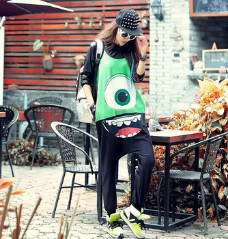 2019 New Women Jumpsuits Sleeveless Rompers Big Eyes Patchwork Trousers Pants For Women Hip Hop Style Streetwear 
2019 New Women Jumpsuits Sleeveless Rompers Big Eyes Patchwork Trousers Pants For Women Hip Hop Style Streetwear