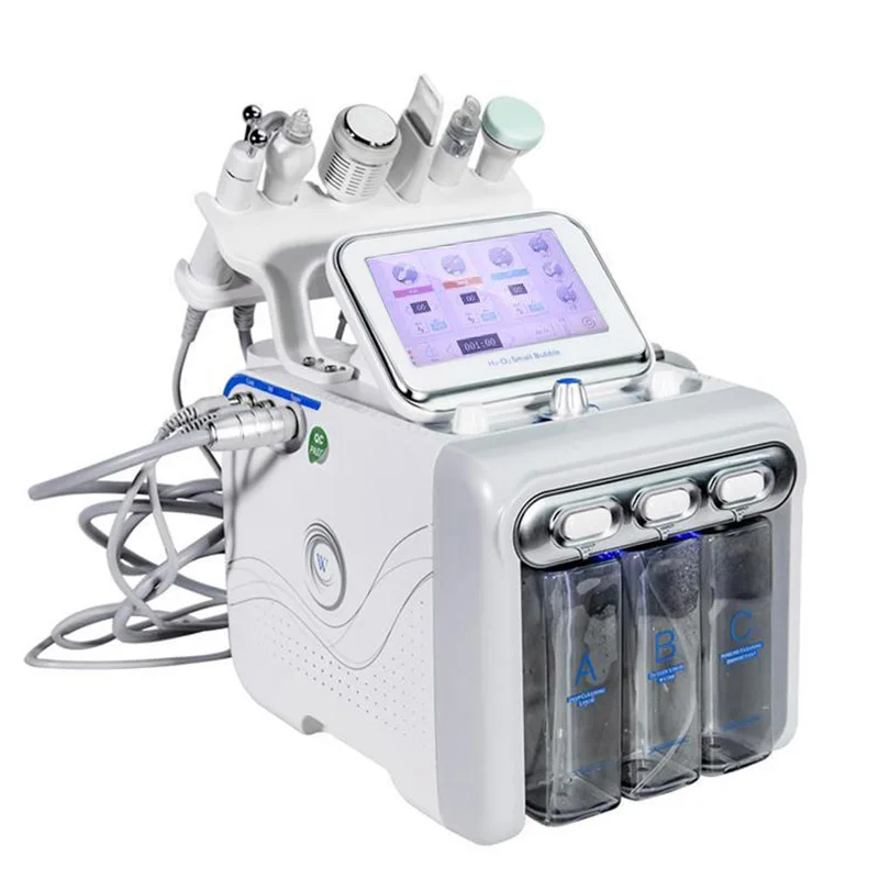 6 In 1 H2-O2 Small Bubble Hydro-Dermabrasion Equipment Aqua Peel Water Oxygen Jet Peel H2O2 Facial Skin Deep Clean Machine
6 In 1 H2-O2 Small Bubble Hydro-Dermabrasion Equipment Aqua Peel Water Oxygen Jet Peel H2O2 Facial Skin Deep Clean Machine