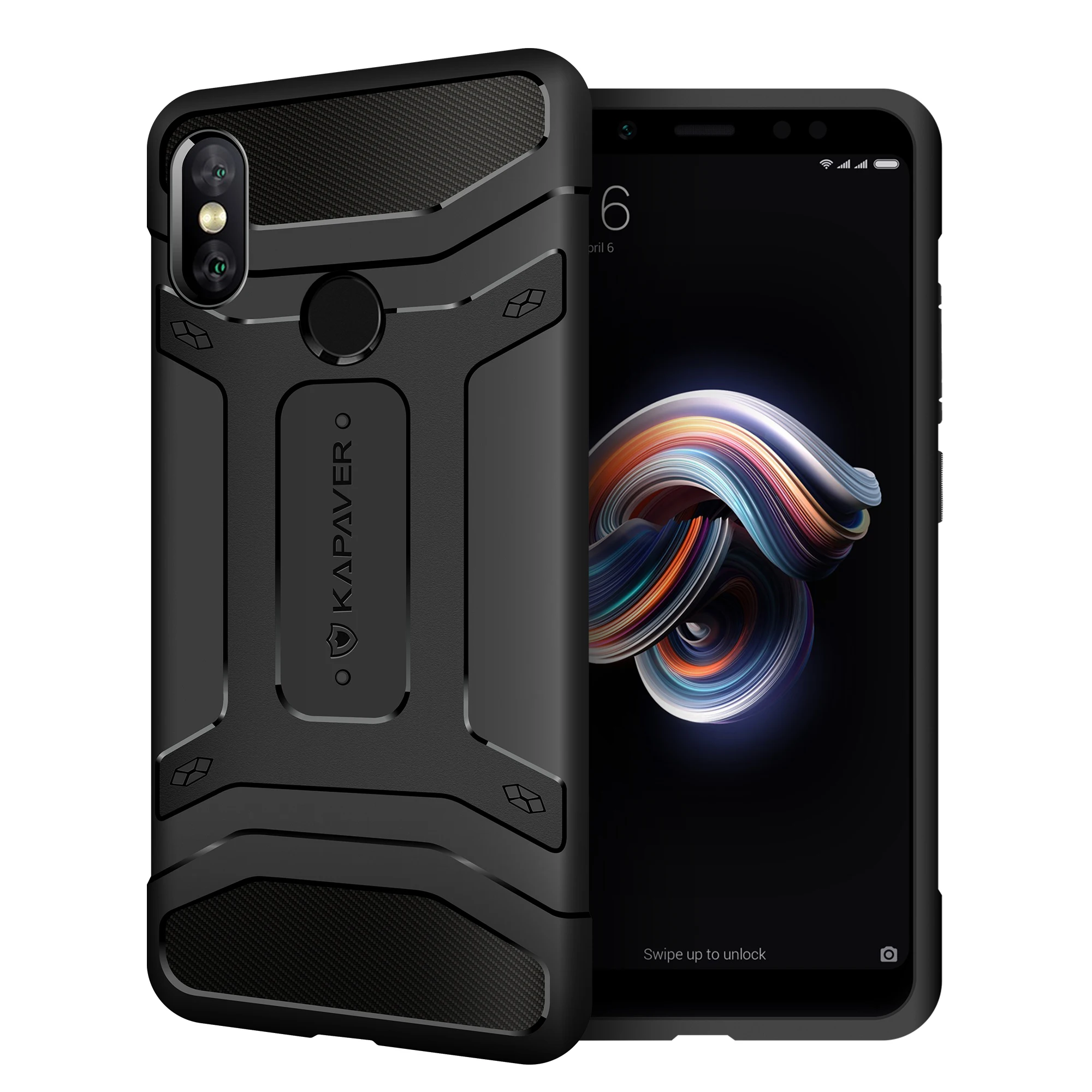 KAPAVER® Back Cover Case for Xiaomi Redmi Note 5 Pro Drop Tested Shock Proof Carbon Fiber Armor Black
KAPAVER® Back Cover Case for Xiaomi Redmi Note 5 Pro Drop Tested Shock Proof Carbon Fiber Armor Black
