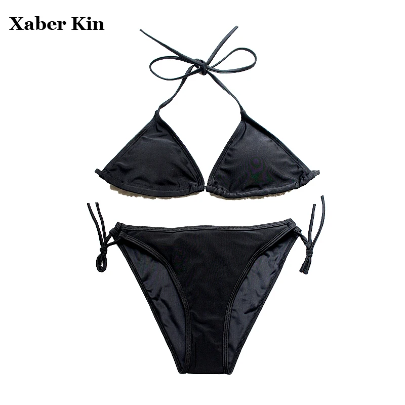 New 2017 Bikini Swimsuit For Women Solid Push Up Beach Swimwear Female Sexy Mayo Brazilian Bathing Suit G27-K107 | Женская одежда
