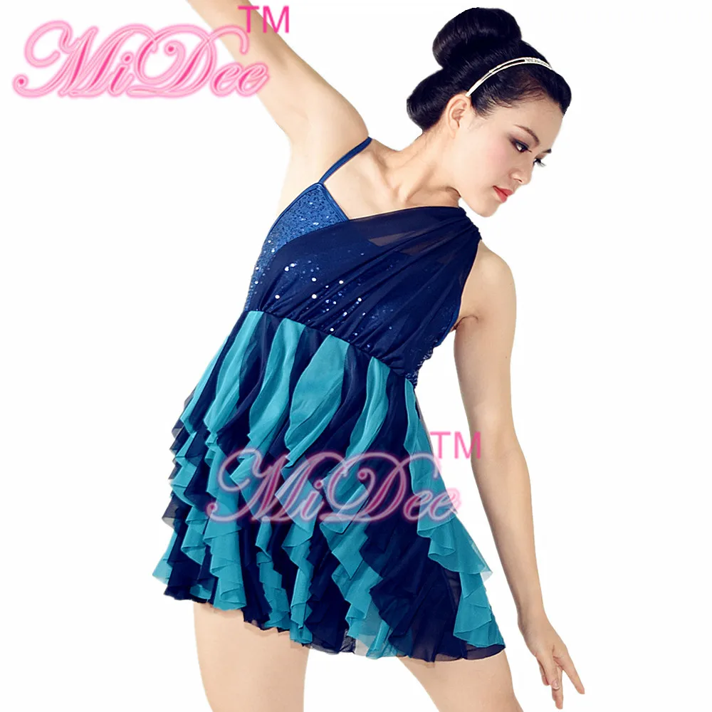 MiDee Heavy Dropping Ruffles One Shoulder Sequins Lyrical Dance Dress Ballerina Ballet Ice Skating Performance Costumes
MiDee Heavy Dropping Ruffles One Shoulder Sequins Lyrical Dance Dress Ballerina Ballet Ice Skating Performance Costumes