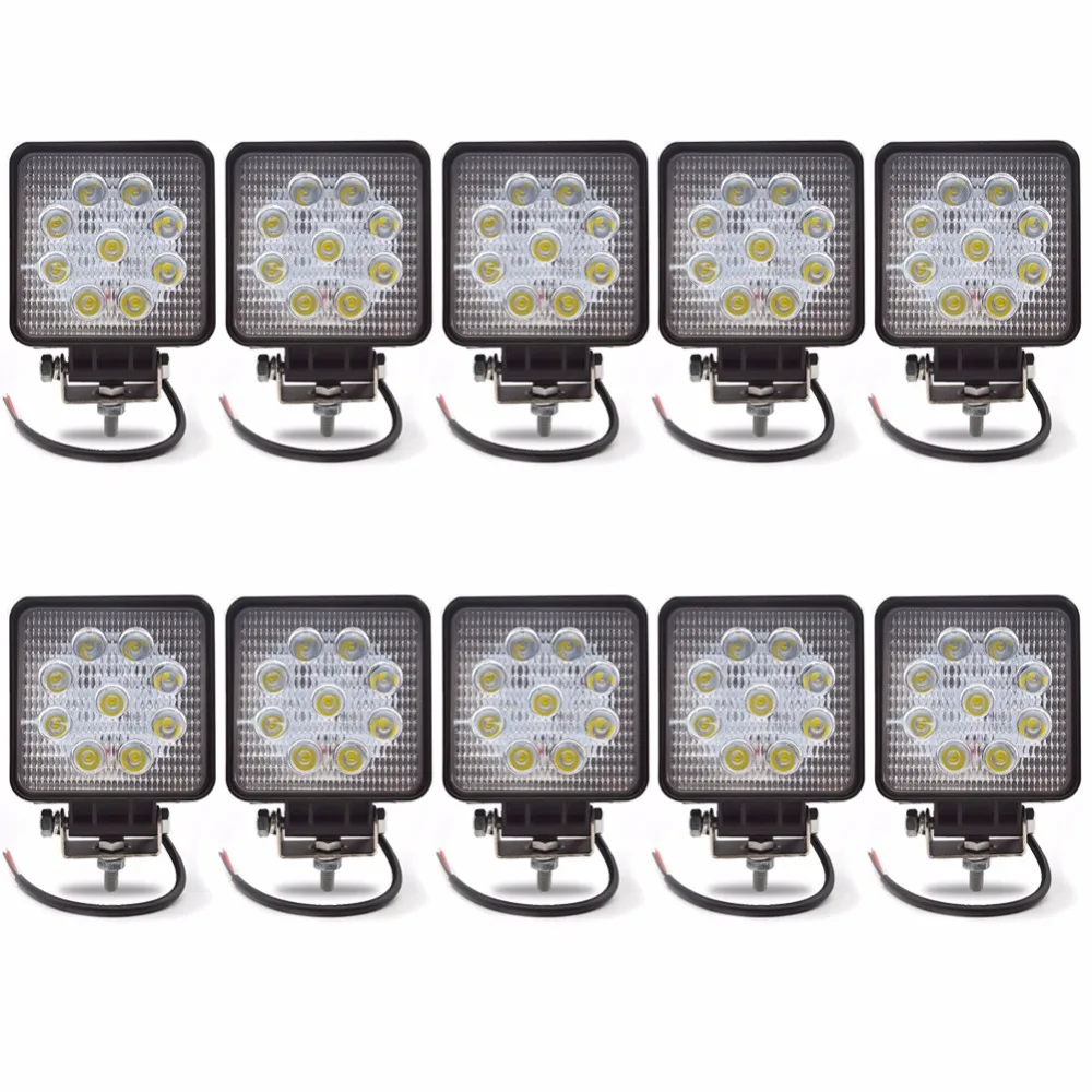 Safego 10pcs 27W led work light 12V Pencil Spread 27W led driving light driving lamps offroad 27W LED working lights lamps
Safego 10pcs 27W led work light 12V Pencil Spread 27W led driving light driving lamps offroad 27W LED working lights lamps