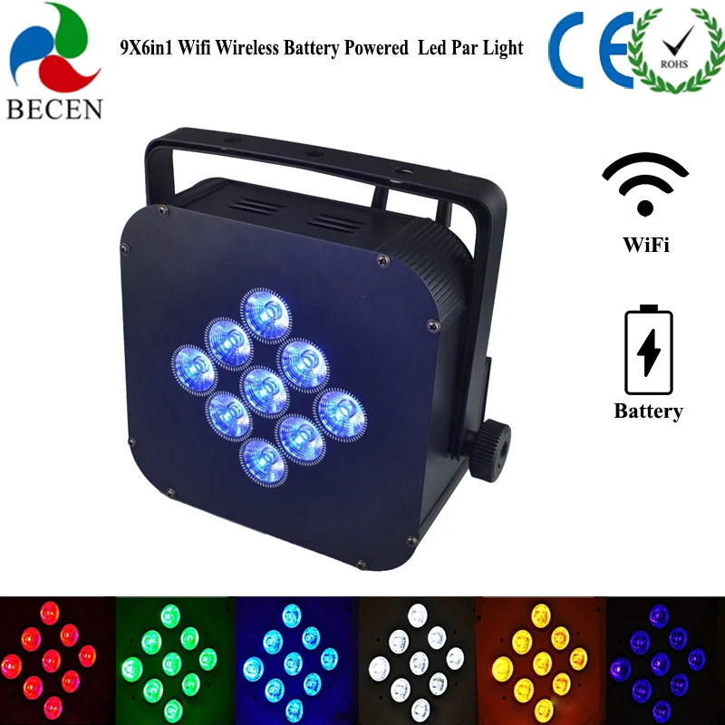 9x15W 6in1 LED Par Light Battery Powered Wifi APP Wireless DMX Led Stage Lighting
9x15W 6in1 LED Par Light Battery Powered Wifi APP Wireless DMX Led Stage Lighting
