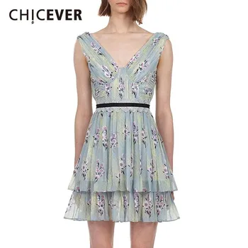 CHICEVER Summer Elegant Print Dress For Women V Neck Sleeveless Tank Back Zipper High Waist Pleated The Dresses 2020 Fashion New
CHICEVER Summer Elegant Print Dress For Women V Neck Sleeveless Tank Back Zipper High Waist Pleated The Dresses 2020 Fashion New