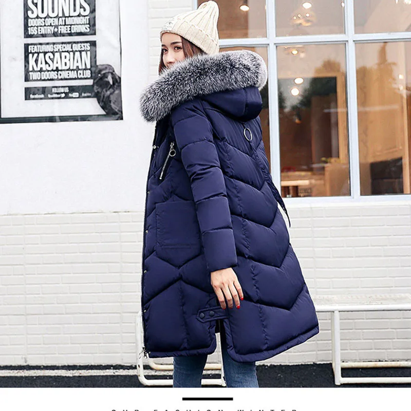 2017 Winter Coat Women New Europe the United States large size thick cotton women Jacket long hat hooded jacket | Женская одежда