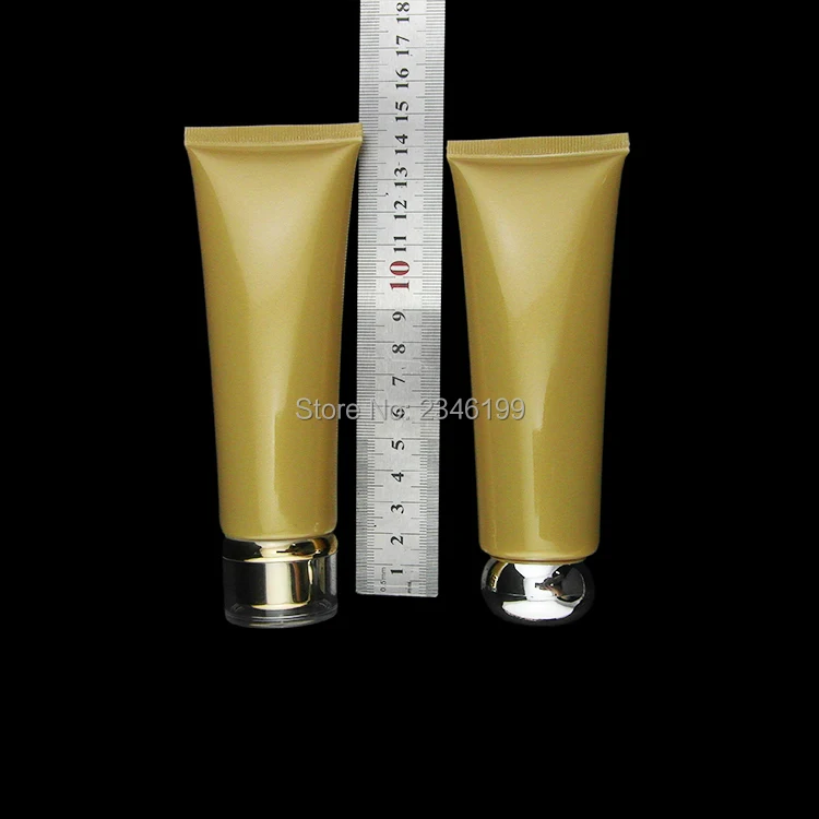 Empty Cosmetic Hose Skin Care Products 80ml Empty Hand Cream Cosmetic Container Yellow Soft Tube Facial Cleanser 80ml