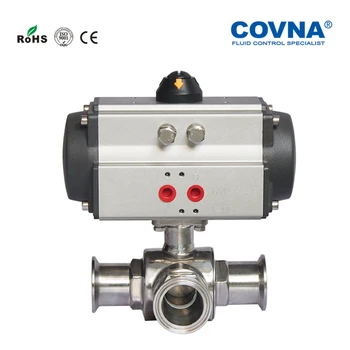 1/2" 3-Way Sanitary SS304 Pneumatic Ball Valve with Clamp Connection Sanitary Air Control Valve
1/2" 3-Way Sanitary SS304 Pneumatic Ball Valve with Clamp Connection Sanitary Air Control Valve