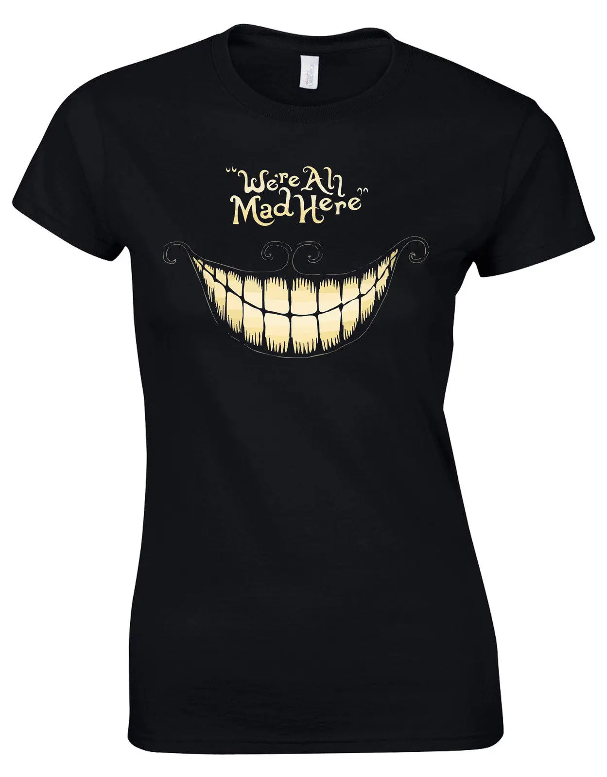 Cheshire Kitten Alice In Wonderland We Are All Mad Here Ladies T Shirt Tee Top Unicorn Print Women T-Shirt Free Shipping
Cheshire Kitten Alice In Wonderland We Are All Mad Here Ladies T Shirt Tee Top Unicorn Print Women T-Shirt Free Shipping