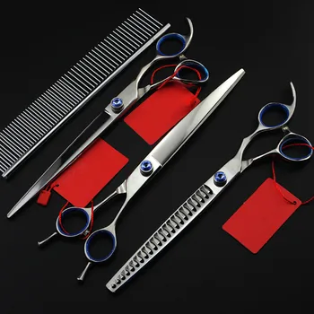 High quality Professional 4 kit 8 inch pet shears dog grooming thinning hair scissors cutting barber tools hairdressing scissors
High quality Professional 4 kit 8 inch pet shears dog grooming thinning hair scissors cutting barber tools hairdressing scissors