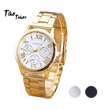 Tike Toker Fashion Women Watch Roman Numerals Female Clock Stainless Steel Classic Round Dial Gold Quartz Wrist watches Relogio
Tike Toker Fashion Women Watch Roman Numerals Female Clock Stainless Steel Classic Round Dial Gold Quartz Wrist watches Relogio