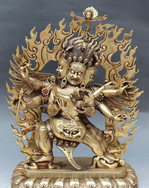 22" Tibet Buddhism Bronze Joss Protect 3 Head 8 Arms Mahakala Buddha Set Statue R0711 Discount 35%
22" Tibet Buddhism Bronze Joss Protect 3 Head 8 Arms Mahakala Buddha Set Statue R0711 Discount 35%