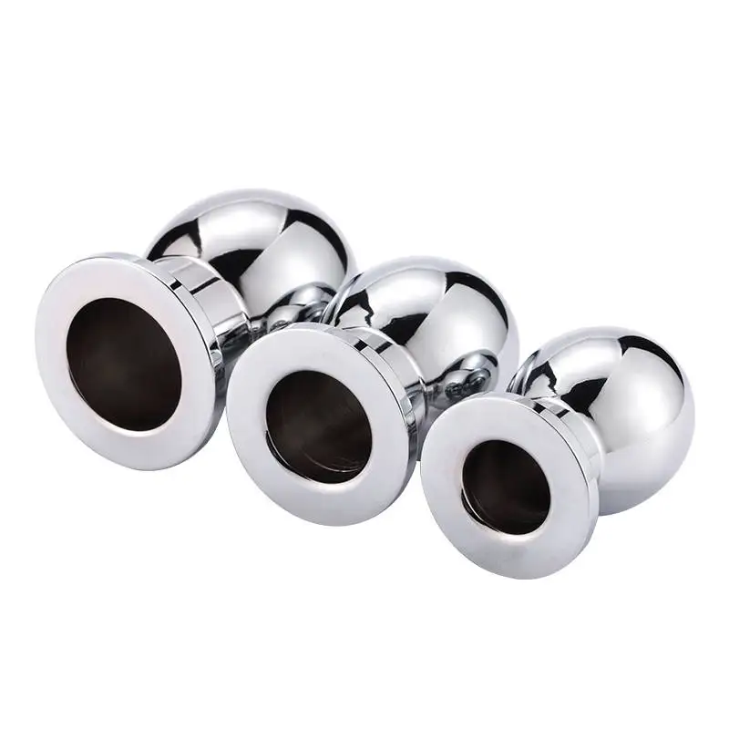 1PCS Stainless Steel Anal Beads Enema Hollow Butt Plug