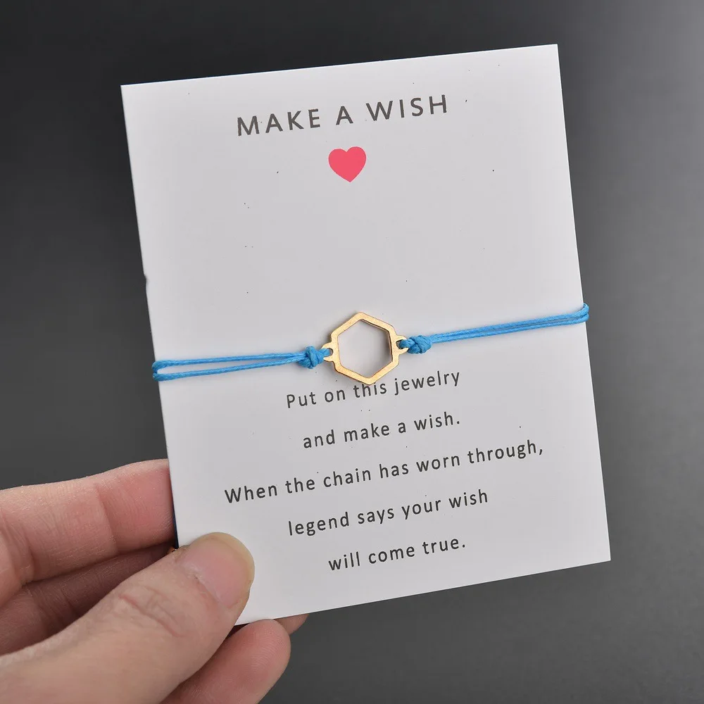 Gold Color Geometric Alloy Adjustable Bracelets With Card Colorful Handmade Weave Bracelet For Women Make A Wish Anklets Jewelry
Gold Color Geometric Alloy Adjustable Bracelets With Card Colorful Handmade Weave Bracelet For Women Make A Wish Anklets Jewelry
