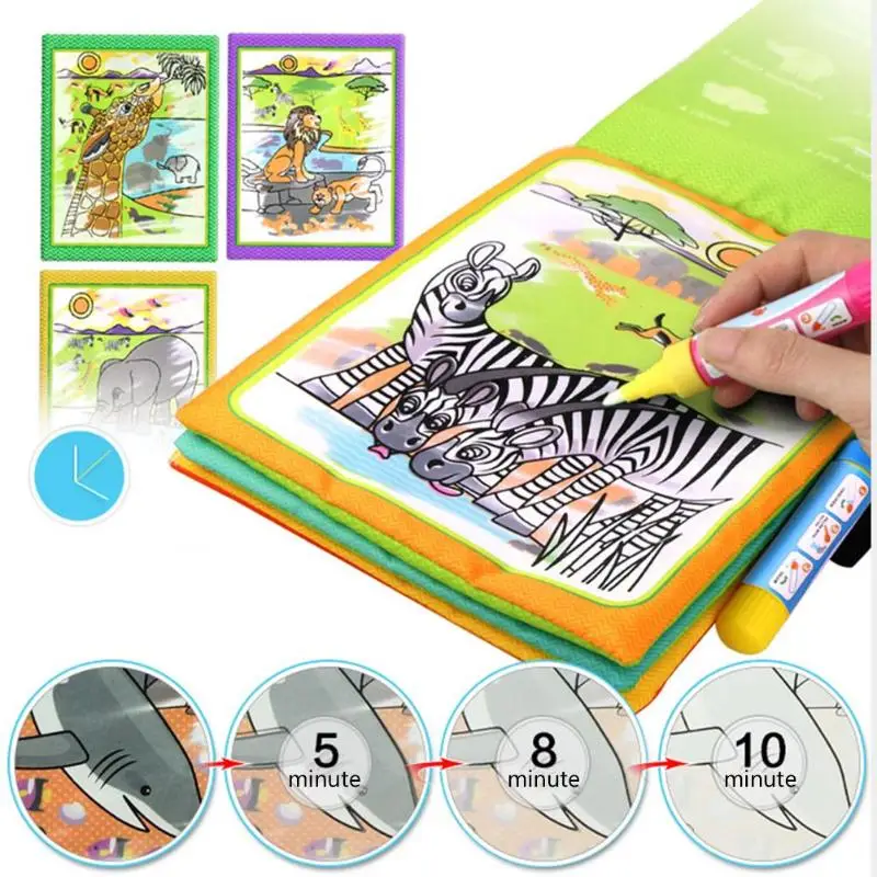Magic Coloring Water Drawing Book with Pen Baby Educational Toy Animals Painting Writing Doodle Cloth Book Kids Drawing Board
Magic Coloring Water Drawing Book with Pen Baby Educational Toy Animals Painting Writing Doodle Cloth Book Kids Drawing Board