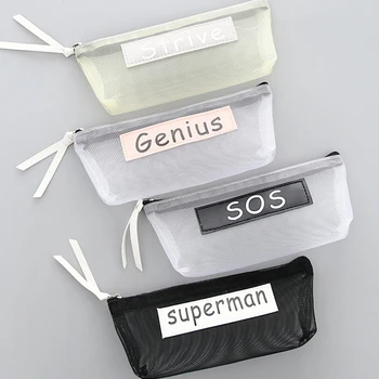 Creative simple letter lucky mesh clear pencil case school pencil cases cute stationery pencil bag papelaria estojo escolar
Creative simple letter lucky mesh clear pencil case school pencil cases cute stationery pencil bag papelaria estojo escolar