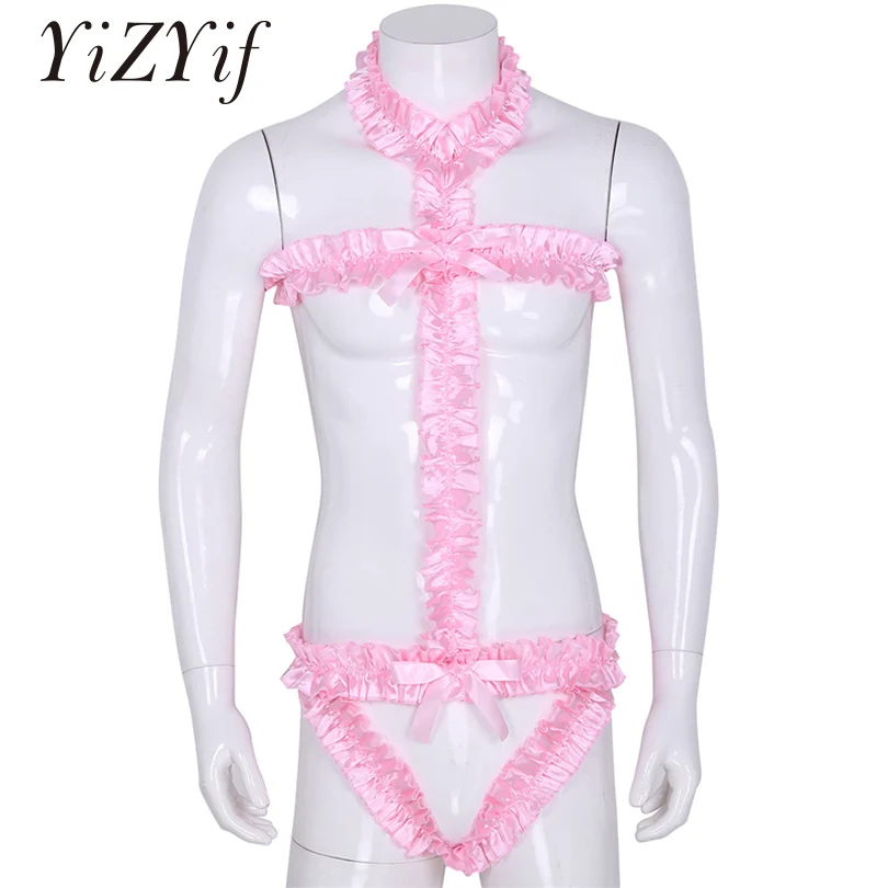 YiZYiF Sissy Mens Maid Adult Bodysuit One Piece Halter Neck Open Back Cut Out Ruffled Frilly Sissy Bodysuit Lingerie Underwear
YiZYiF Sissy Mens Maid Adult Bodysuit One Piece Halter Neck Open Back Cut Out Ruffled Frilly Sissy Bodysuit Lingerie Underwear