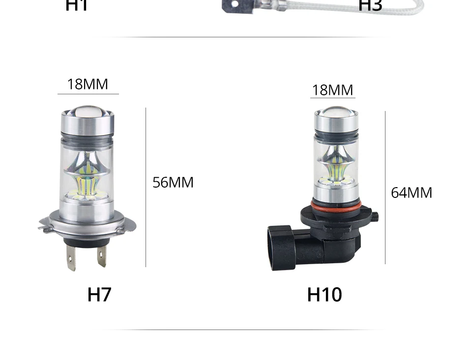 VooVoo 2Pcs Led H11 Fog Lamp Auto Driving Bulb DRL H11 Bulb Fog Lights 12V White Amber Ice Blue for Mazda 2 2014-2016 (16)