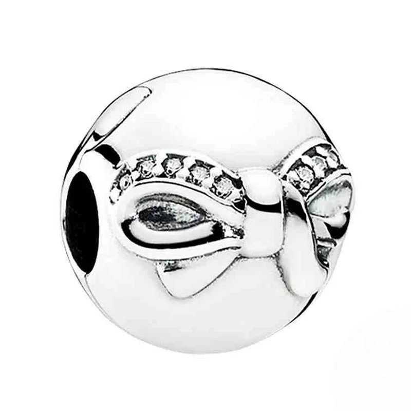 Authentic 925 Sterling Silver Bead Charm Dainty Bow With Crystal Clip Lock Stopper Bead Fit Pandora Bracelet DIY Jewelry 
Authentic 925 Sterling Silver Bead Charm Dainty Bow With Crystal Clip Lock Stopper Bead Fit Pandora Bracelet DIY Jewelry