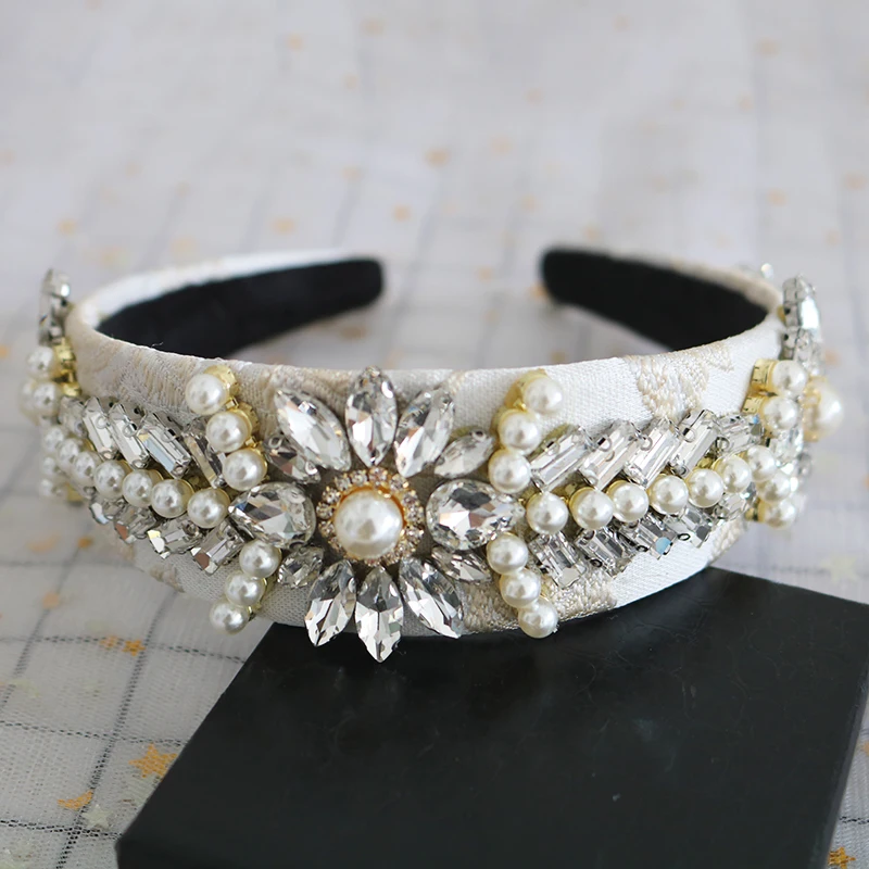 Luxury Trendy Hair Accessories Crystal Flower Jewelry Pearl Baroque Crown Wide Pendant Hairband Tiara Women Wedding Party Gift
Luxury Trendy Hair Accessories Crystal Flower Jewelry Pearl Baroque Crown Wide Pendant Hairband Tiara Women Wedding Party Gift