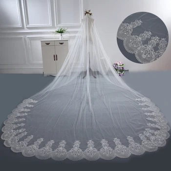 Lace Appliques Lace Edge Cathedral Length Bridal Veil Long Wedding Veil Cheap Bridal Veil Wedding Accessories Velo de novia 
Lace Appliques Lace Edge Cathedral Length Bridal Veil Long Wedding Veil Cheap Bridal Veil Wedding Accessories Velo de novia