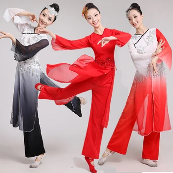 Chinese Folk Dance with Ink Classical Dance Clothing Yangko Dance Costumes Female Chinese Fan Dance Wear
Chinese Folk Dance with Ink Classical Dance Clothing Yangko Dance Costumes Female Chinese Fan Dance Wear