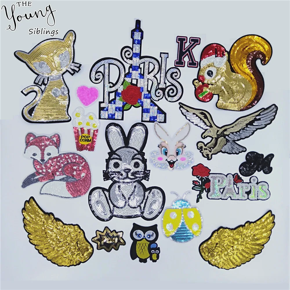 New arrive Cartoon Embroidery Sequins patch Hot melt adhesive Patch DIY Iron on patch Badges Clothing Sewing Accessory Supplies
New arrive Cartoon Embroidery Sequins patch Hot melt adhesive Patch DIY Iron on patch Badges Clothing Sewing Accessory Supplies