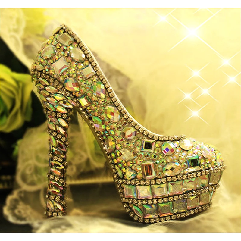 Womens Wedding Shoes Colorful Crystal Bride Bridesmaid Shoes Handmade Sexy High Heels Silver Wedding Party Shoes Big Size 43
Womens Wedding Shoes Colorful Crystal Bride Bridesmaid Shoes Handmade Sexy High Heels Silver Wedding Party Shoes Big Size 43