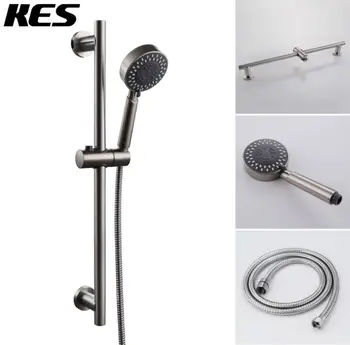 KES 3-Function Hand Shower Head with Adjustable Slide Bar, Brushed SUS304 Stainless Steel, F204-2+KP309-2
KES 3-Function Hand Shower Head with Adjustable Slide Bar, Brushed SUS304 Stainless Steel, F204-2+KP309-2