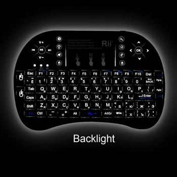 

Original Rii i8+ Israel Hebrew Russian Spanish language keyboard 2.4G wireless mini keyboard Touch pad mouse Backlit Combo