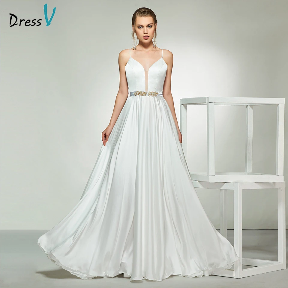 Dressv ivory elegant spaghetti straps beading a line sleeveless wedding dress floor length bridal outdoor&church wedding dresses
Dressv ivory elegant spaghetti straps beading a line sleeveless wedding dress floor length bridal outdoor&church wedding dresses